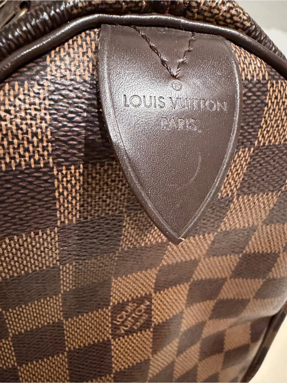 Louis Vuitton Brown Damier Ebene Speedy/Duffel Bag